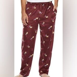 St.John’s Bay Micro Fleece Burgundy Skier Sleep Pajama Pants Men’s XL